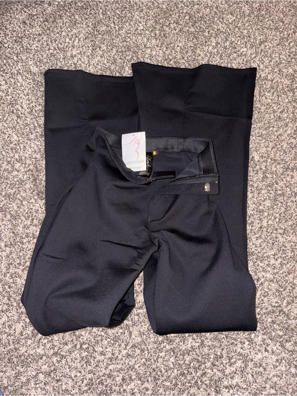 Black Colombian women pants with Tommy control and buttocks lifting
